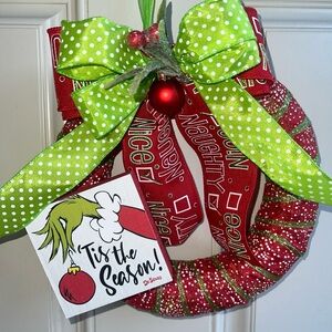 Mini Christmas The Grinch 10 Inch Wreath Small Room Or Door Decor